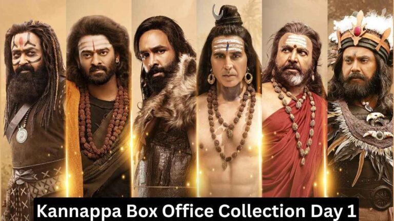 a group of men wearing jewelryKannappa Box Office Collection Day 1